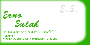 erno sulak business card